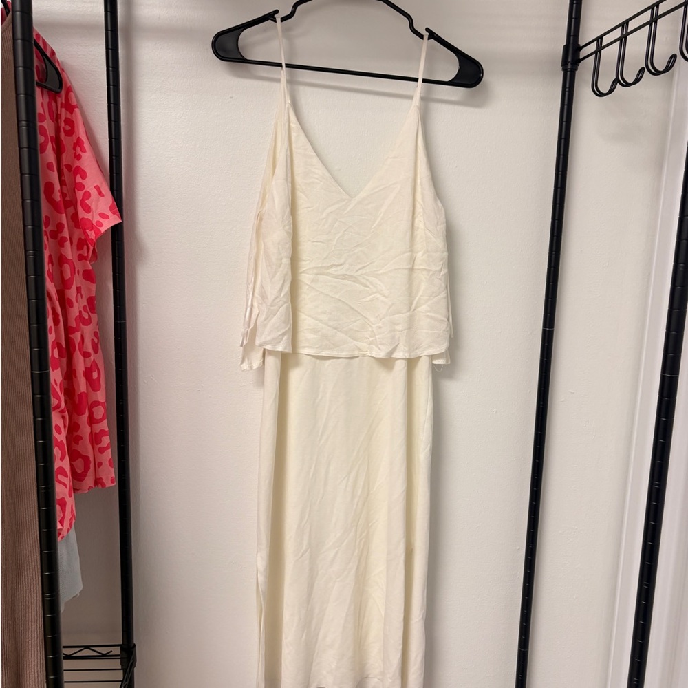 NWT Zara Women’s Fine strap Maxi Dress Size M spaghetti strap Summer Cocktail - Picture 1 of 7
